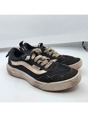 Vans UltraRange Kids Size 13 Black Sneakers Lace Up Skater Shoes Comfortable